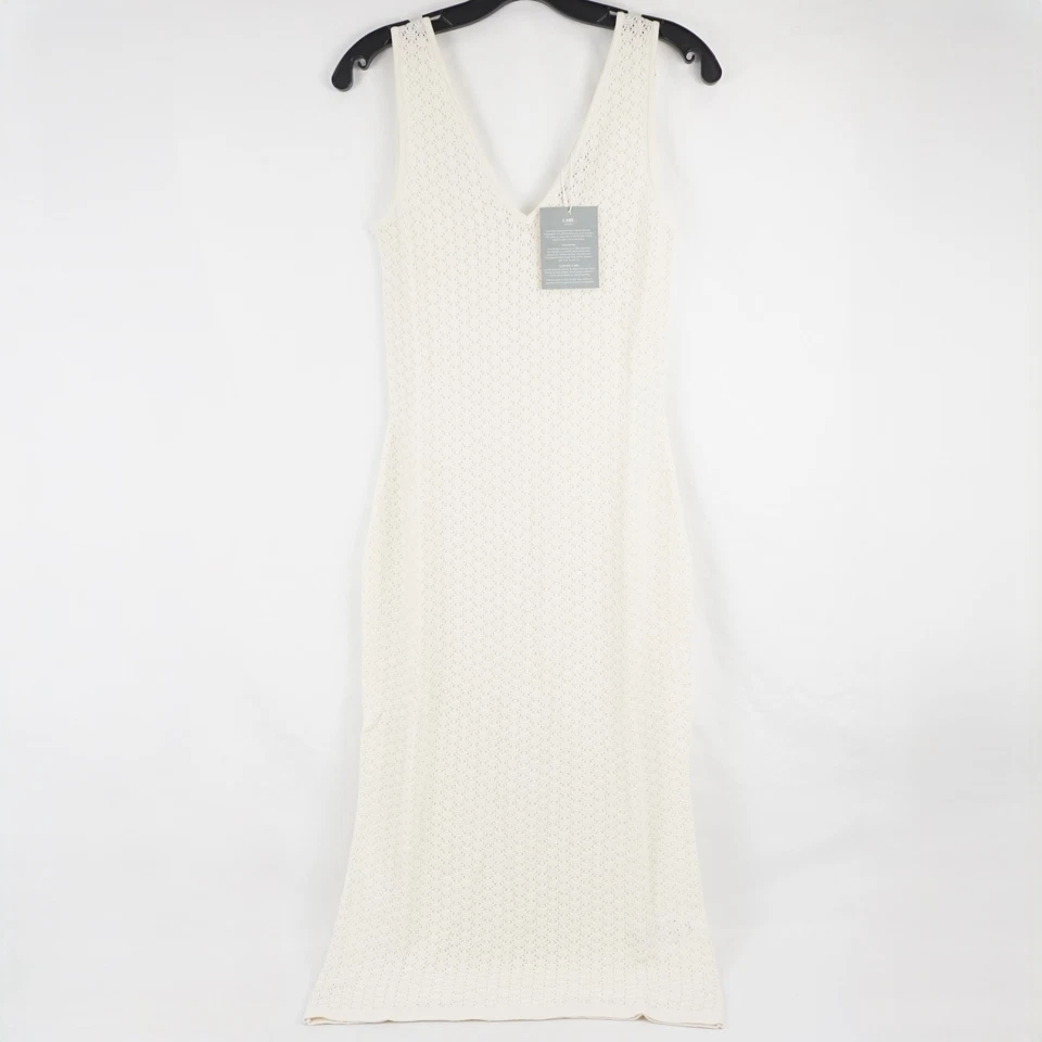 Ravella Seraphina Silk & Cashmere Knit Dress in Natural White - Women's Size XS