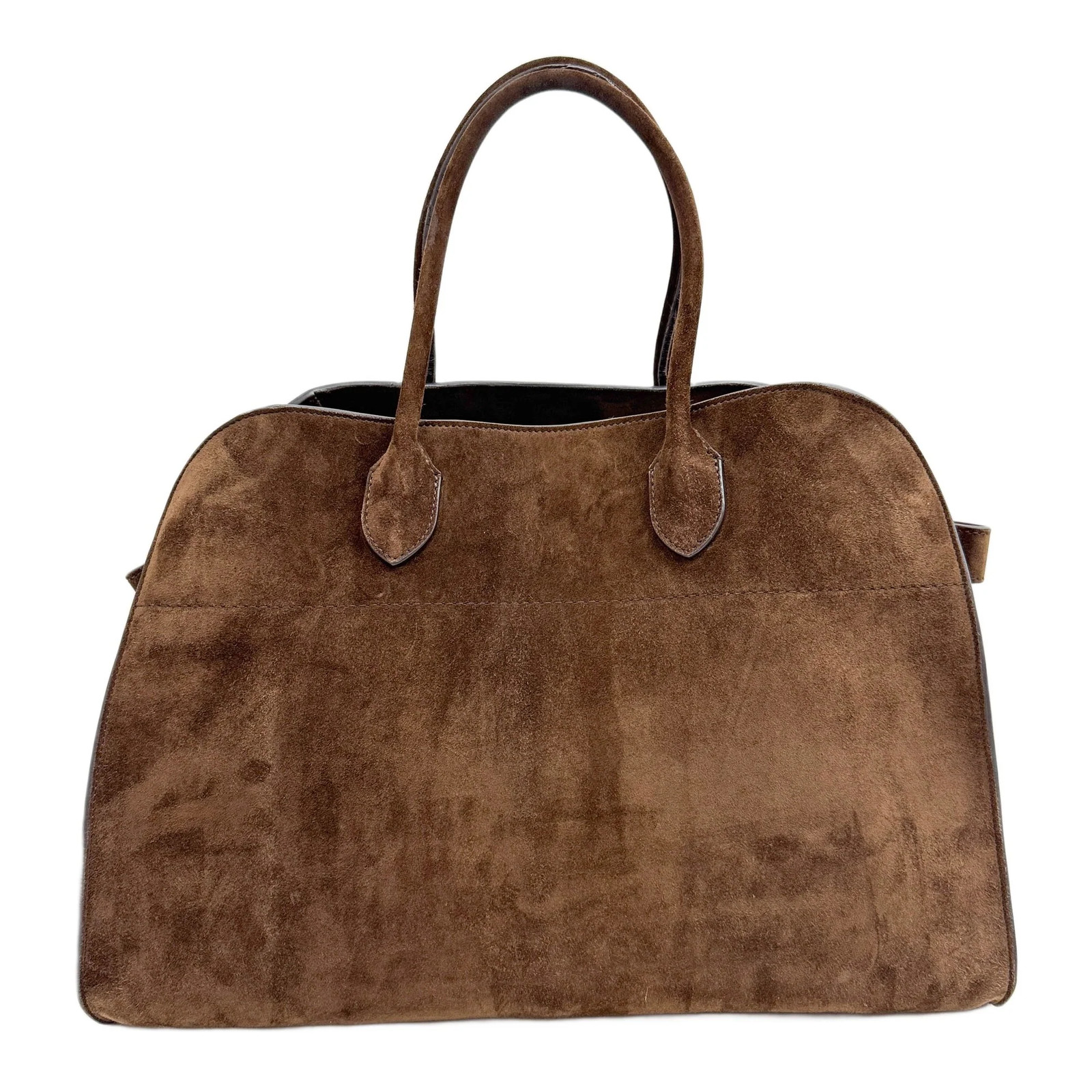 THE ROW Soft Margaux Brown Suede Tote Bag