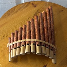 Wooden Pan Flute with Natural Finish