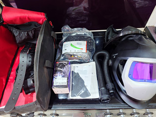 3M Speedglas Auto Darkening Welding Helmet w/ Adflo Hose Filters Bag