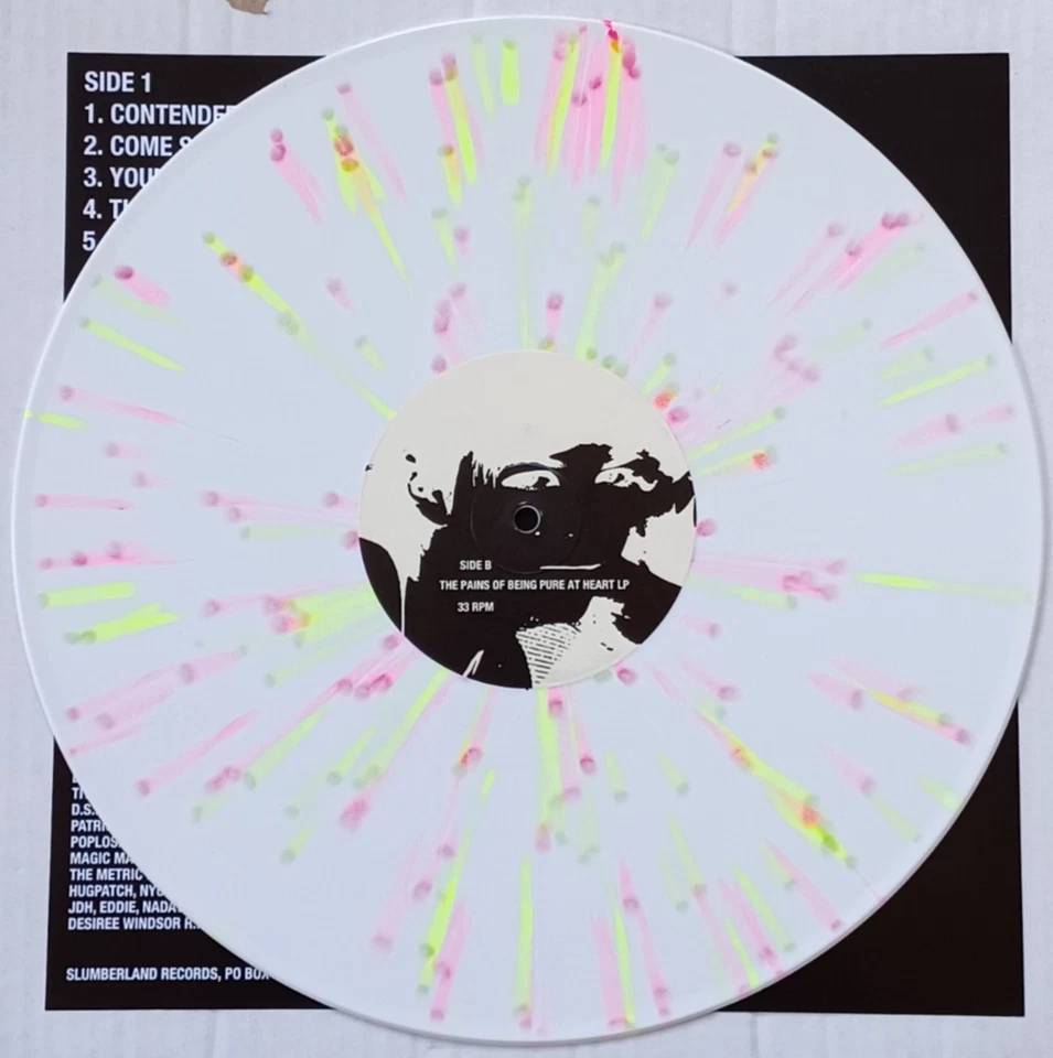 The Pains Of Being Pure At Heart LP. Ltd Ed Pink & Yellow Splatter Vinyl. MINT. - Image 4 of 4
