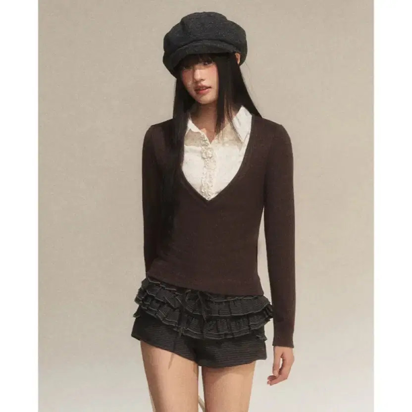 WeekendHUB Color Block Dot Patchwork Knit Shirt, … - image 2