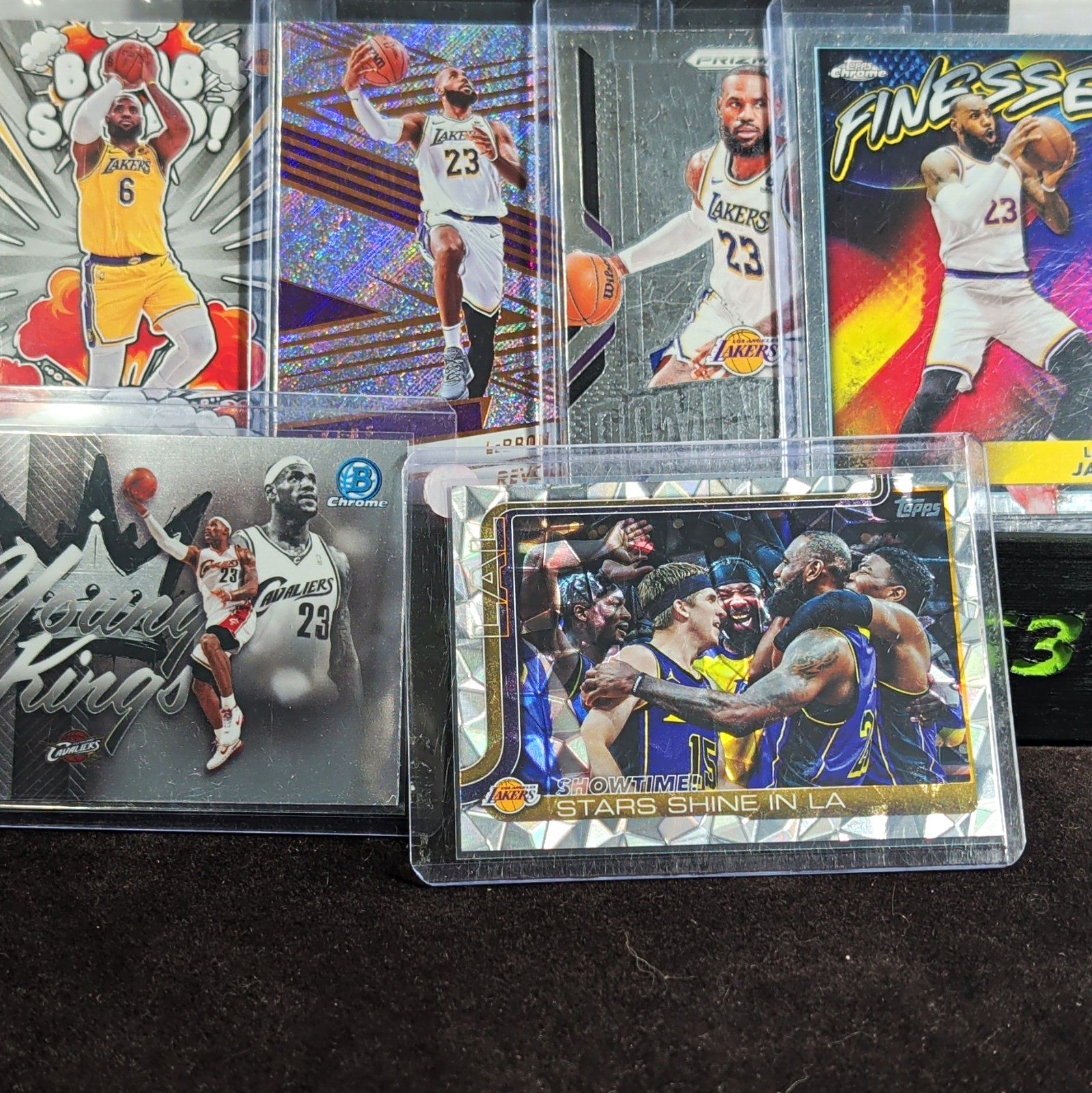 Topps 2023-24 Chrome/Prizm Basketball Insert 6-Card Lot LeBron James Lakers