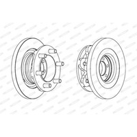 Ferodo 2X Bremsscheibe Vorne Ø290 Mm Voll FüR Iveco Daily III