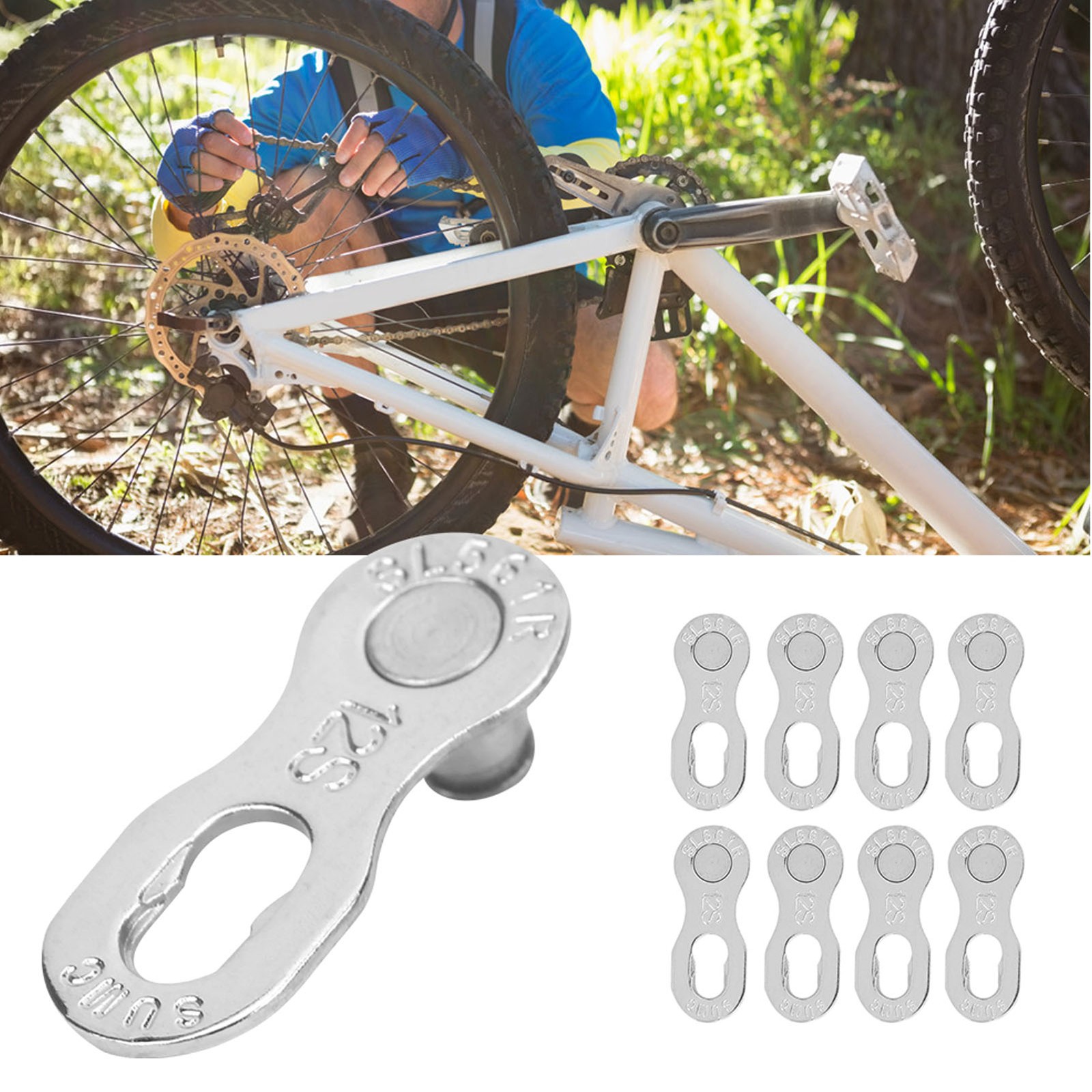 4Pair Steel Bike Bicycle 12Speed Chain Missing Link Connector Parts Cycli LW