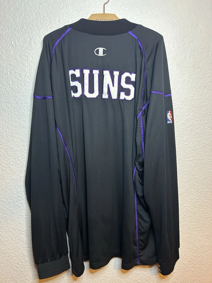 Chaqueta De Colección Phoenix Suns Campeón Equipo de Jugadores de la NBA Emitida Negra Calentamiento Para Hombres 54 Foto 2 de 4