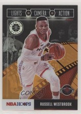 2019 NBA Hoops Premium Stock Lights Camera Action Orange Russell Westbrook p7i