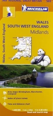 Wales, The Midlands, South West England Regional Map 503 (Michelin Regional Maps