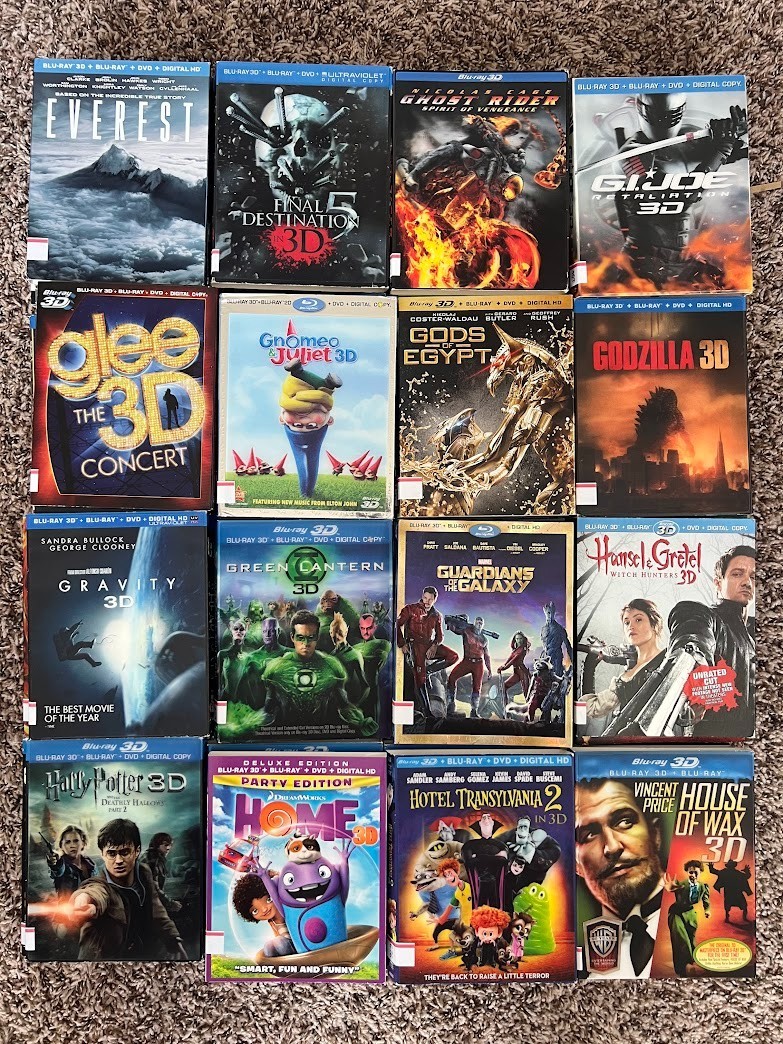 3D Blu-ray Slipcovers Only- NO MOVIES/DISCS/Free Shipping Covered