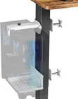 Under Desk PC Mount for Standing Desks - Adjustable Clamp-On CPU Holder, White