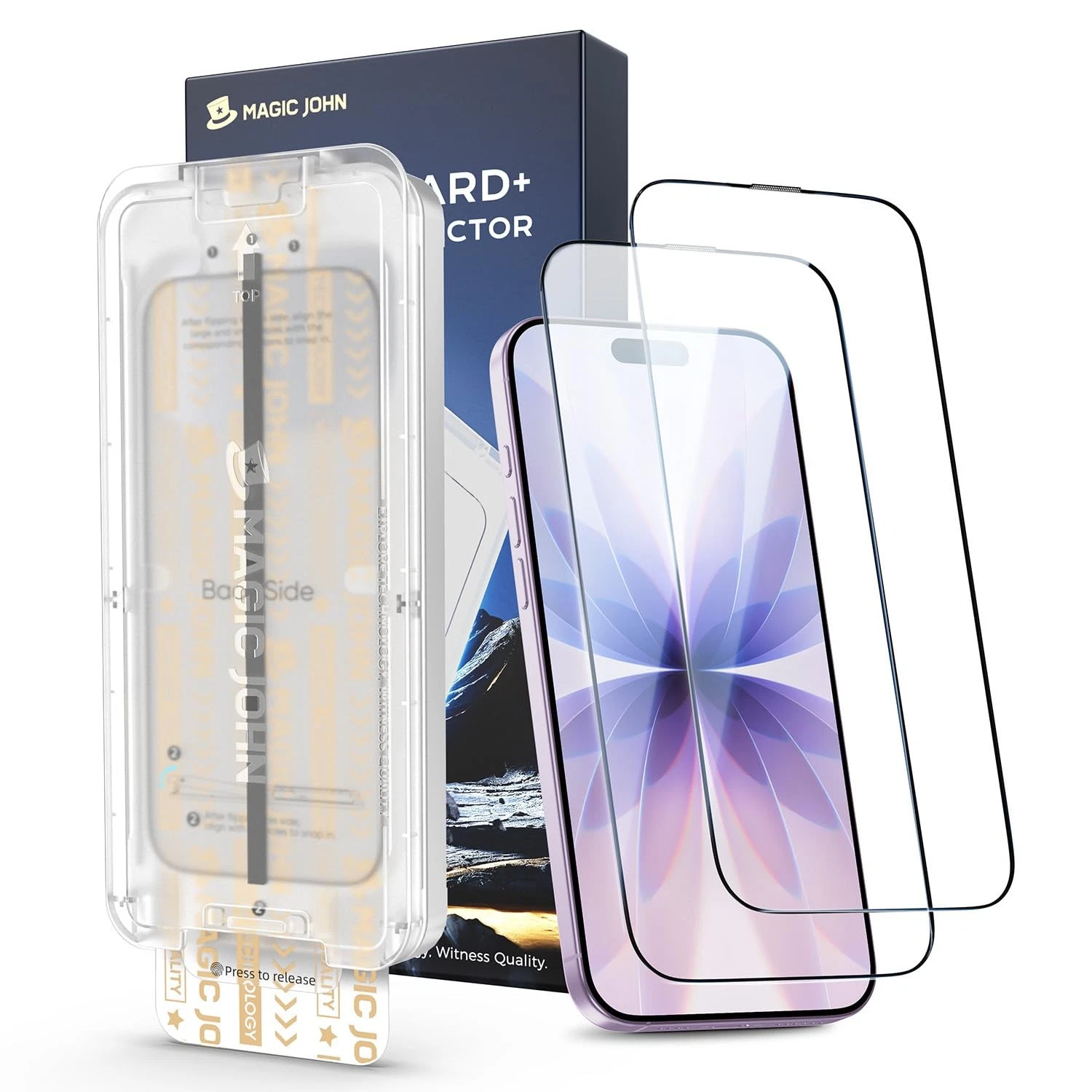 JOHN 3rd Gen Upgraded for iPhone 17 Screen Protector 6.3 Inch,HD Clear,Shatte...