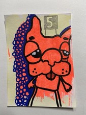 aceo original art Trading Card OOAK  Cat Titled 5th Sign Signed By The Artist