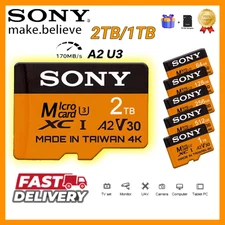 Micro SD Card 2TB 1TB 512GB 256GB 128GB V30 A2 4K 170mb/s TF Memory High Speed