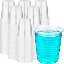 100 Pack 3 oz Plastic Cups, Clear Disposable Plastic Cups Bulk, Cold Drinking