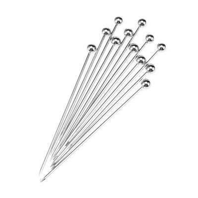  12 PCS Zahnstocher Edelstahl Fruchtstäbchen Cocktailspieß Cocktailspieße