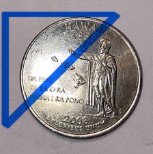 ERROR Coin 2008-D Hawaii Quarter Off Center Strike