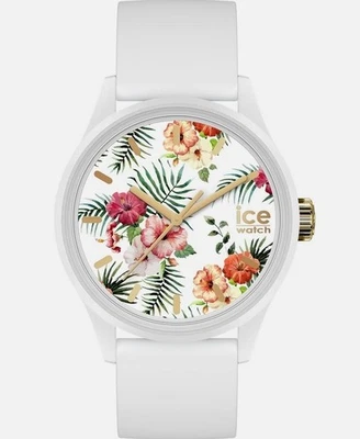 Ice-Watch ICE 020598 solar power Legend Medium white Flower Damenuhr Silikon Neu - Bild 1 von 3