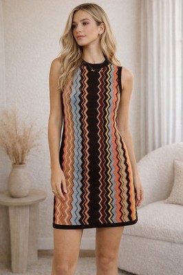 missoni zigzag knit dress Missoni for Target Dress Women's Small Multicolor Chevron Zigzag Sleeveless  Knit