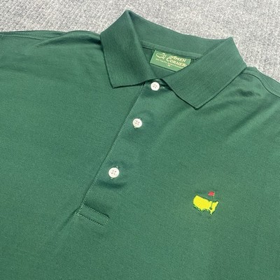 Masters Amen Corner Polo Shirt Mens M Green 60s Two-Ply Double Mercerized Pima
