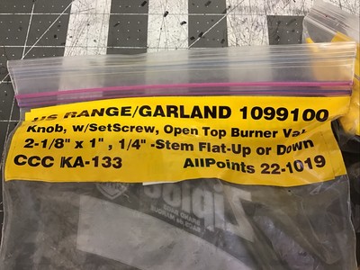 Garland 1099100(Lot Of 8) Knob 2-1/ x4 Stem Flat-up Or Down KA-133(LB52P)