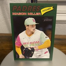 Mason Miller Dark Green Border 2026 Topps Heritage Padres #65