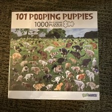 1000 Piece Puzzle 101 Pooping Puppies Dogs Pooping Puzzle Funwares New Sealed