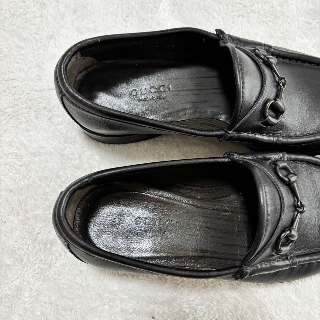 GUCCI Women's Loafers Horsebit Leather Black EU35/US5 120219c thumbnail 7