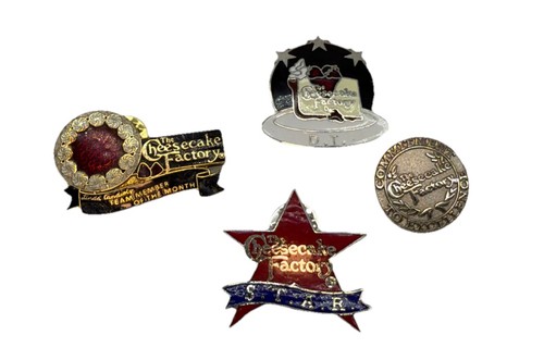4 Cheesecake Factory  Pins See Pictures.{R}