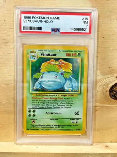 1999 POKEMON GAME #15 VENUSAUR-HOLO PSA 7