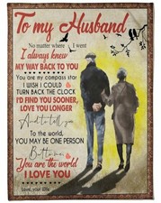 Husband Blanket To My Husband Fleece Blanket, Birthday Valentine's Day Blanket