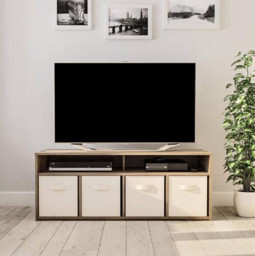 Tv Stand Console Table Open Shelf Cube, Tv Stand With Storage Cubes