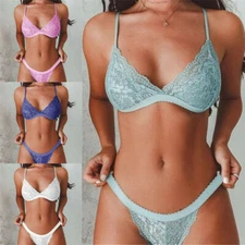 Women's Sexy Lingerie Set Lace Push Up  Panties Bra Underwear Sleepwear Set Hot