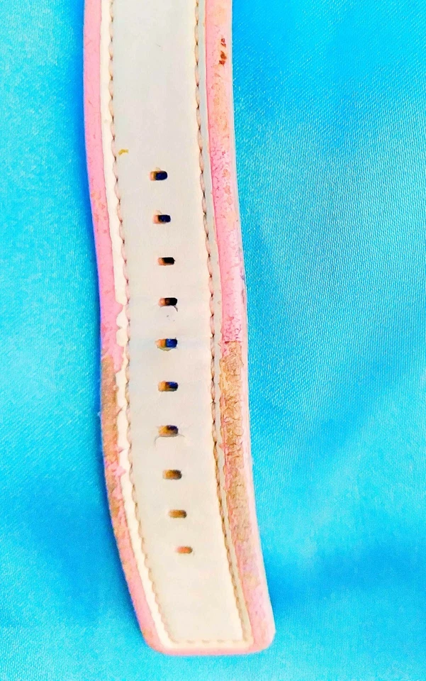 HELLO KITTY - Reloj trasero de cuarzo de acero inoxidable rosa blanco 2005 con correa Foto 3 de 4