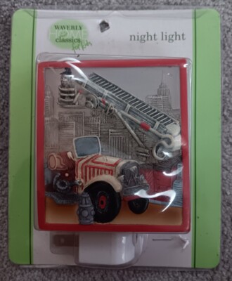 Waverley Home Classics For Kids Fire Truck Night Light C7 Auto Off On 