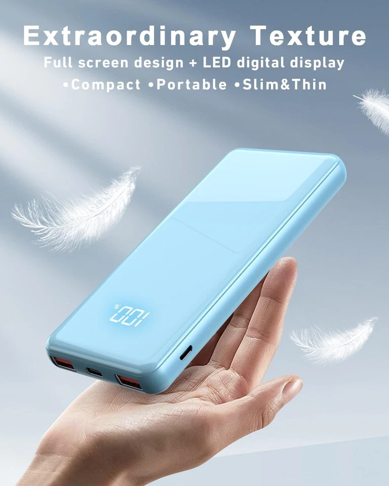 Powerbank 20000mAh Schnellladung Power Bank Tragbar USB C Akku Ladegerät B669 - Bild 4 von 4