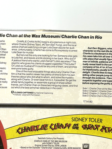 Vintage Charlie Chan Wax Museum And Rio Laserdisc Mint - Picture 8 of 11