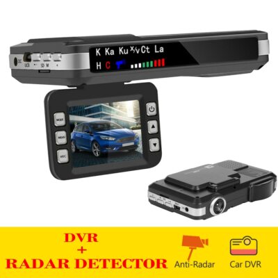 2in1 Car DVR Dash Cam Dashboard Radar Detector Speed Voice Alert Alarming System