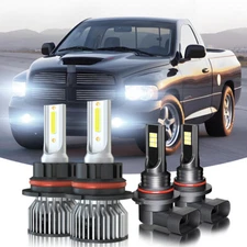 For Dodge Ram 1500 2500 3500 2002 2003-2005 LED Headlight Hi/Lo Fog Light Bulbs