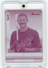 2011 Bowman Bowman's Brightest MANNY MACHADO Magenta Printing Plate /1 - Orioles