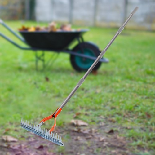 Lawn Thatching Rake Weeding Rake Steel Dethatching Rake for - Picture 2 of 7