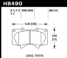Hawk Fits 10 Lexus GX460 / 03-09 Lexus GX470 / 04-10 4Runner 4.0L/4.7L / 07-10
