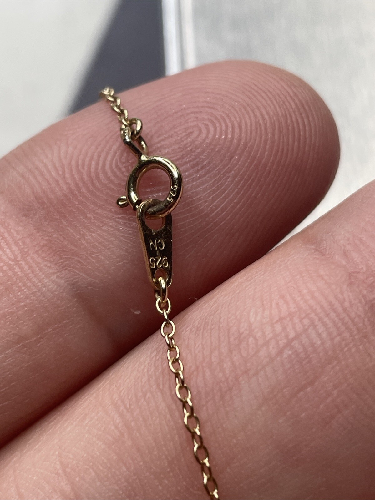 Gold Over Solid Sterling CZ Initial “K” Pendant N… - image 6