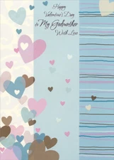 Pastel and Earthtone Hearts Godmother Valentine's Day Card by Designer Greetings