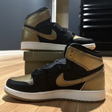 Air Jordan 1 Retro High OG GS Black/Metallic Gold Size 4Y