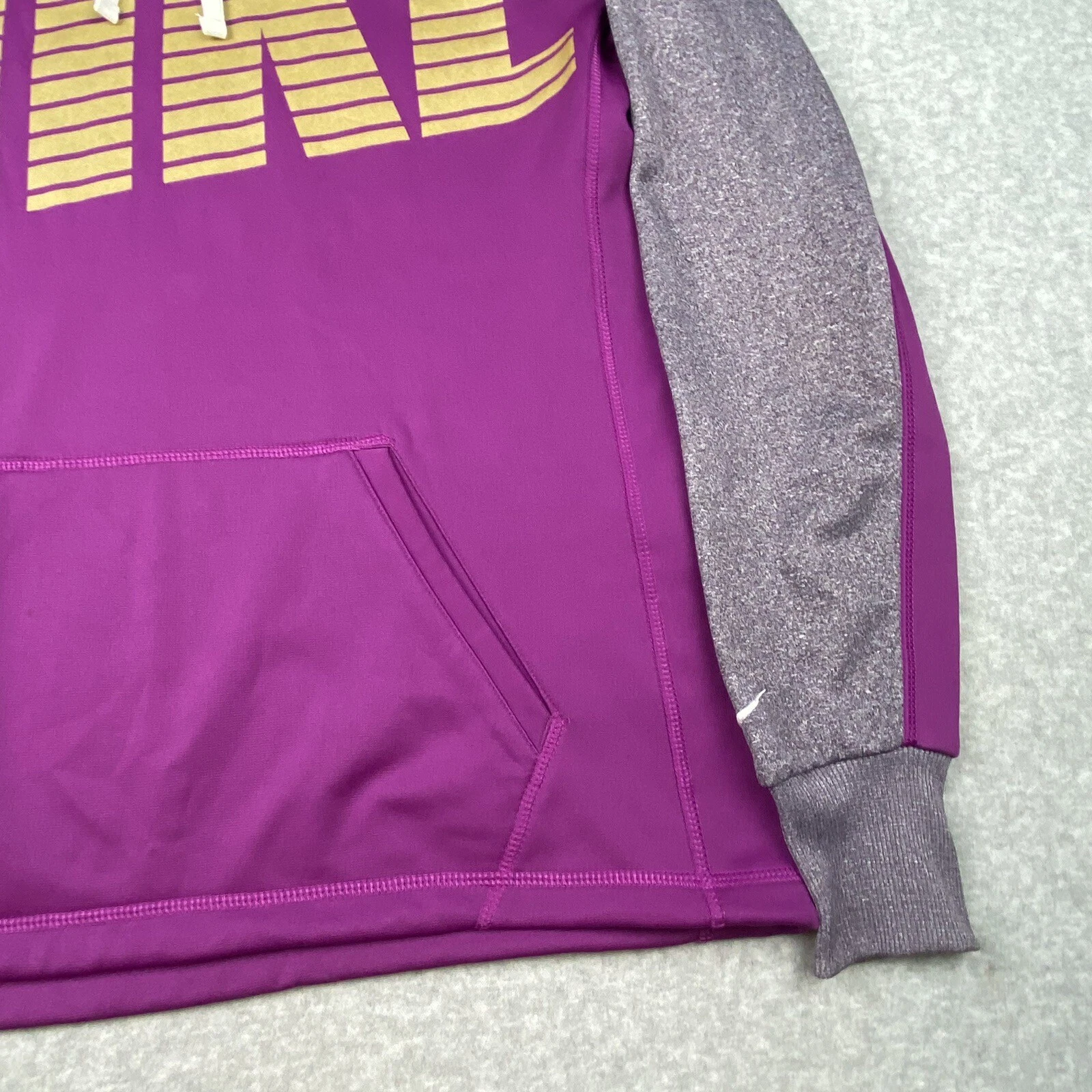 VETEMENTS Felpa con cappuccio da donna Nike taglia media therma fit pile atletica da corsa viola