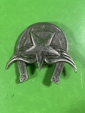 Winged Star Lucky Horseshoe Fine Pewter Great American Products Belt Buckle