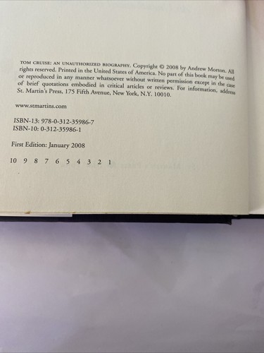 Tom Cruise : An Unauthorized Biography by Andrew Morton (2008, Hardcover) - Picture 2 of 3