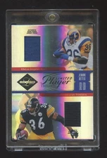 2005 LEAF LIMITED JEROME BETTIS DUAL PRIME PATCH LOGO 1/1 STEELERS LEGEND  HOF !