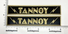Tannoy Speaker Badge Custom Engraved Solid Brass Pair 5" Long