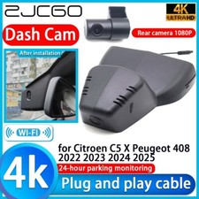4K UHD Wifi DVR Dash Cam Camera for Citroen C5 X Peugeot 408 2022 2023 2024 2025